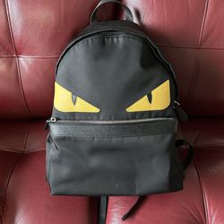 Black Fendi Monster Backpack 