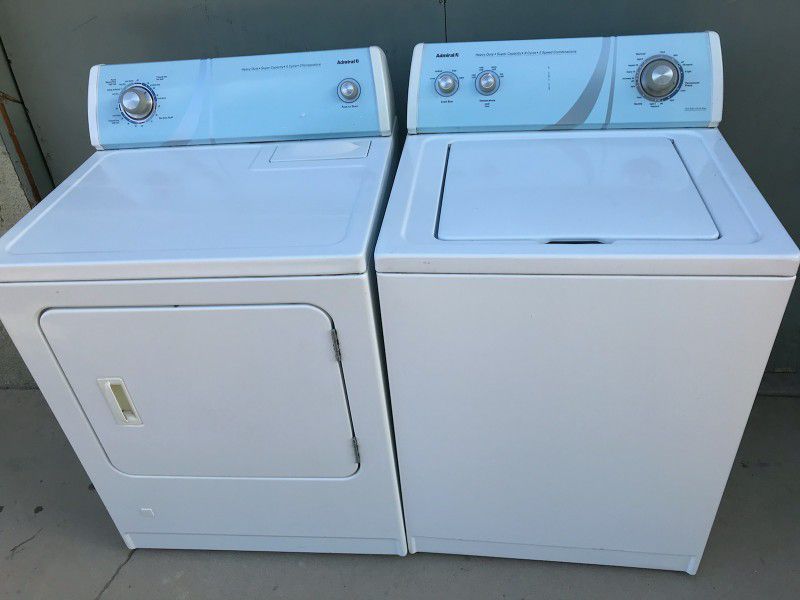 Admiral washer and gas dryer