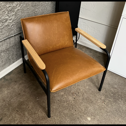 Leather lounge chair