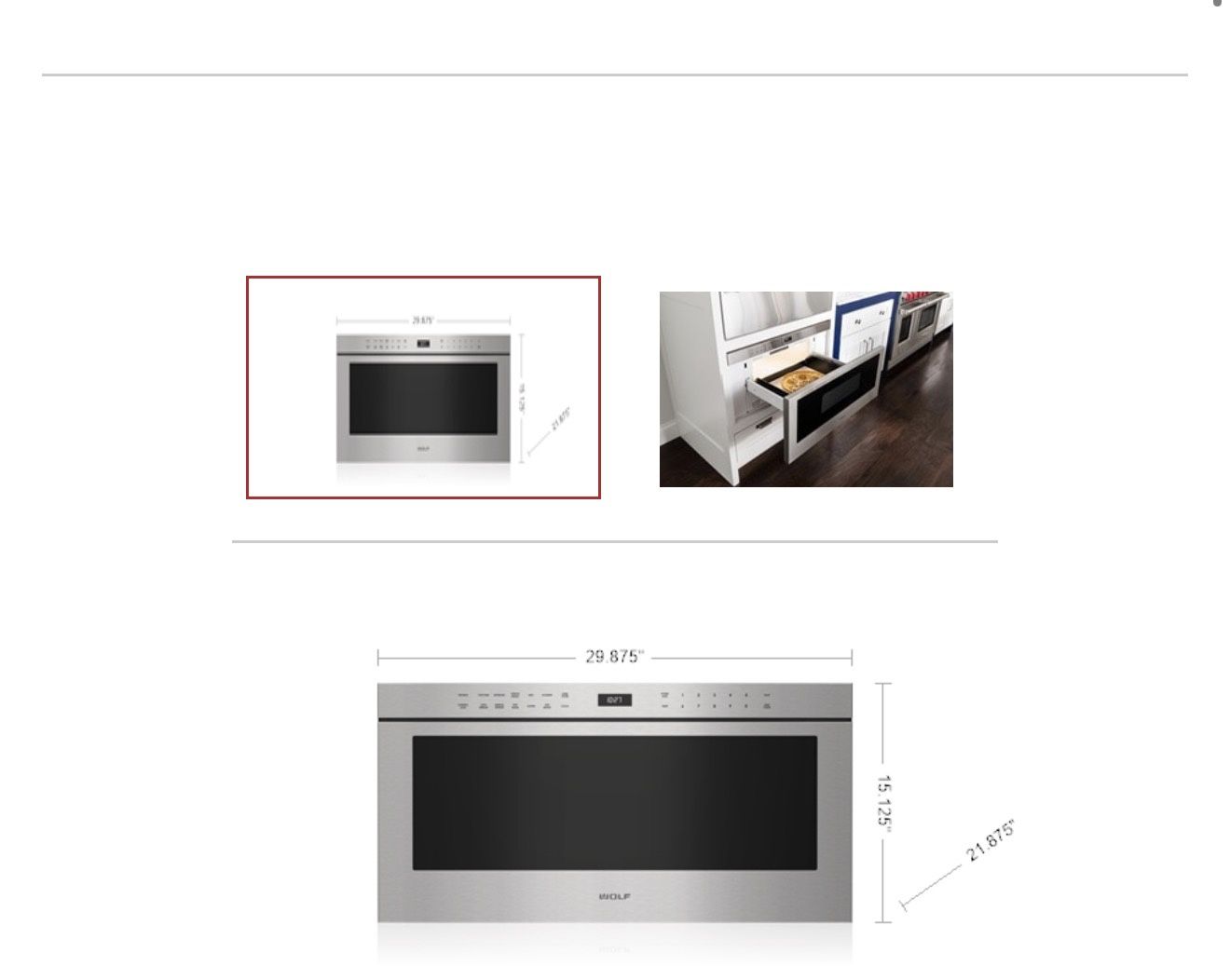 🔥 Wolf 30” Drop-Down Door Microwave Oven – MD30PE/S
