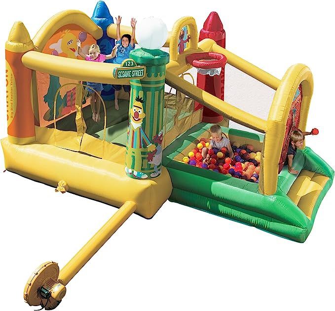 Sesame Street Inflatable Ball Pit Bouncer House