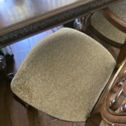 Dining room table where is chair six solid wood big beautiful set