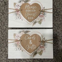 Wedding Guest Book, Cards And Gifts Sign 