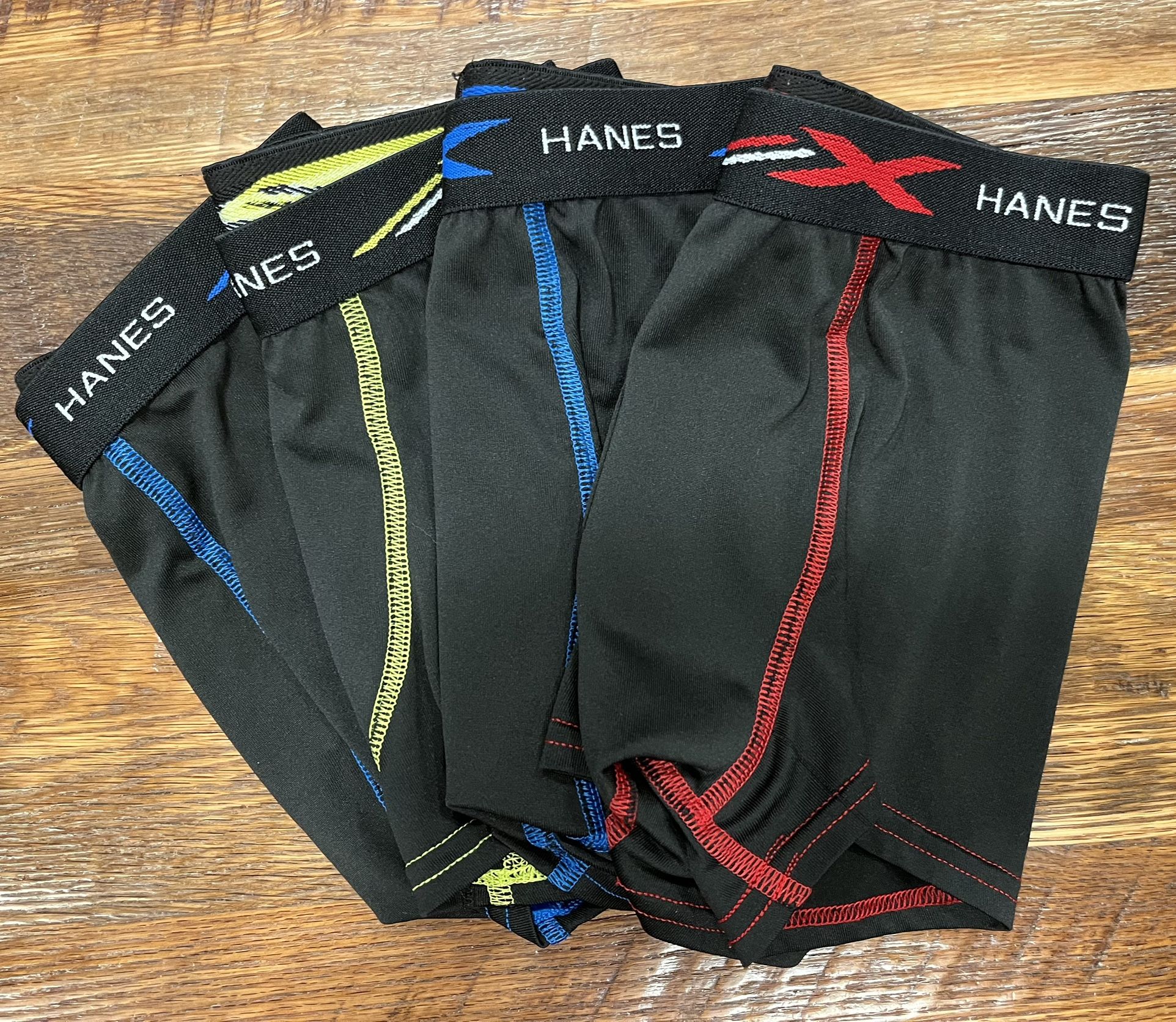 Haines Boys X Temps Boxer Briefs, Size Medium. Set of 4
