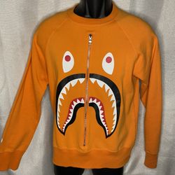 A Bathing Ape Shark graphic-print cotton-blend zip sweatshirt small
