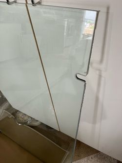 Heavy glass for pony wall shower