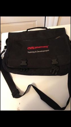 Cvs black shoulder laptop bag to carry files or laptop
