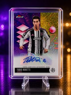 2025-26 Topps Finest UEFA Fabio Miretti Auto #BA-FA Juventus Autograph