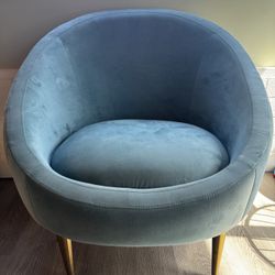 Seafoam Green Velvet Accent Chair  