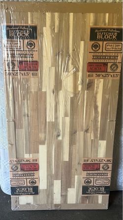 Solid acacia butcher block 50” x 25”