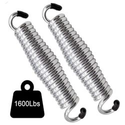 Pack of 2 Porch Swing Springs Heavy Duty - 1500Lbs Silver Hammock Chair Spring,Hanger Ceiling Mount Spring