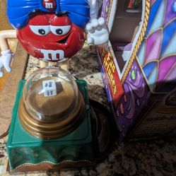 M&M Candy Dispenser/ Fun Fortunes Red-ini / Reader Teller/Collectors, "find the answers you have been seeking", present, m&m toy.