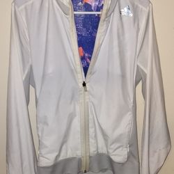 Adidas Women's White And Purple Athletic Jacket Size Medium NWOT 