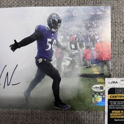 Kyle Van Noy Signed Autograph Baltimore Ravens 8x10 Photo - JSA Coa