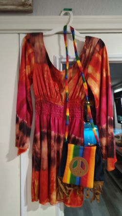Groovy hippy 60's dress costume