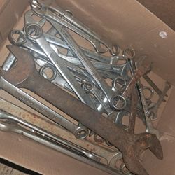 Misc. Mechanic Tools / Ton Of Wrenches ALL Sizes + DeWalt Impact Drill 