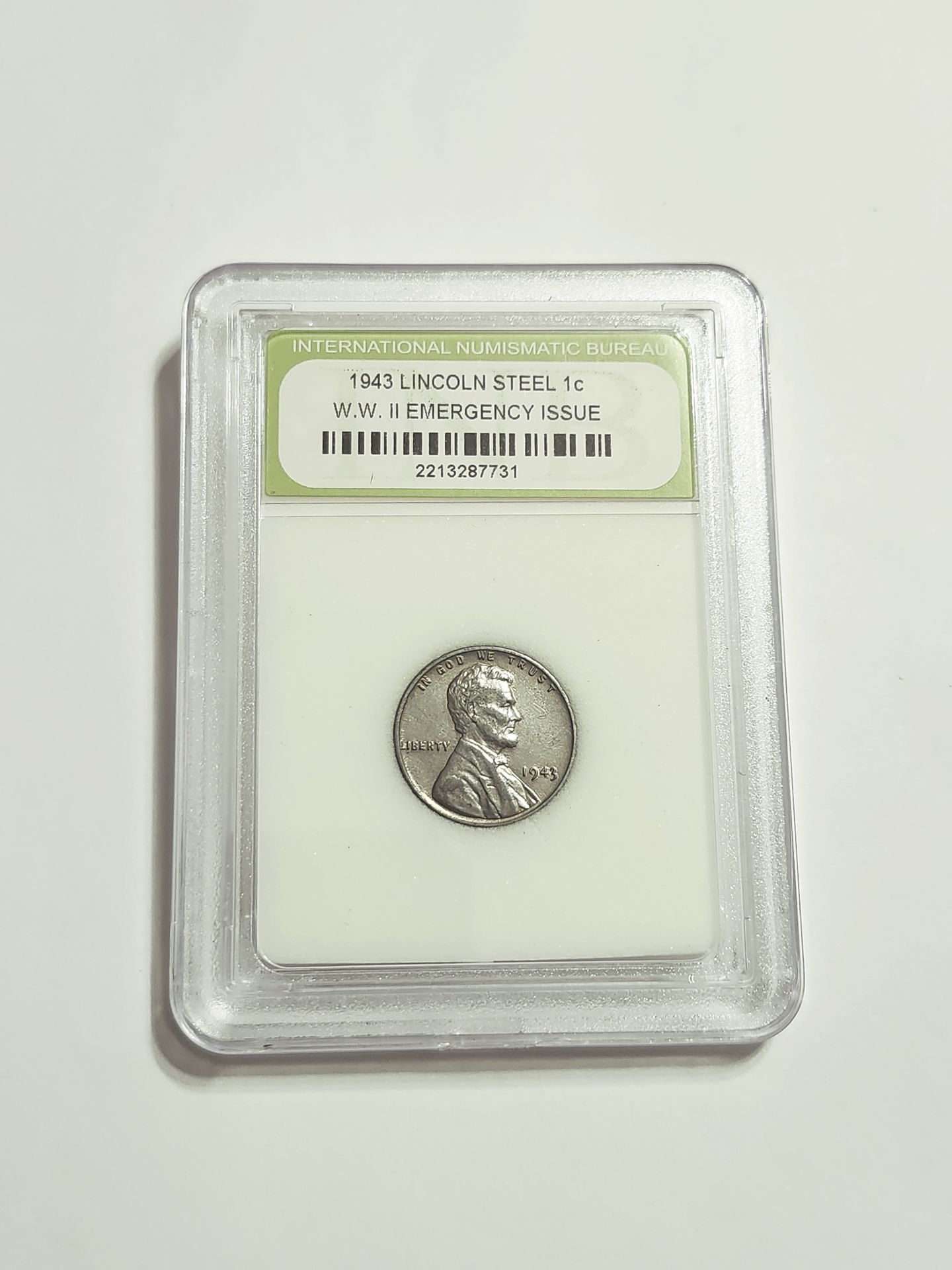 1943 Steel Wheat Cent Penny