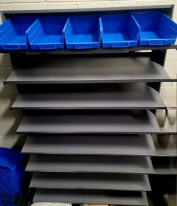 SLOPED SHELVING BIN ORGANIZER  