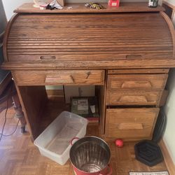 Oak Roll top Desk