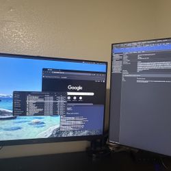 Dual Monitors + Dual Stand + DisplayLink Docking Station (Full Setup)