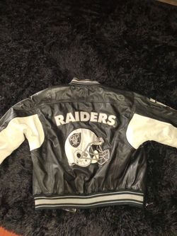 90s authentic leather raiders jacket