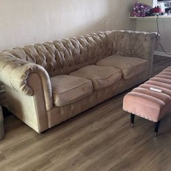 Free Chesterfield Linen Sofa