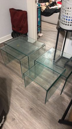 Glass end tables