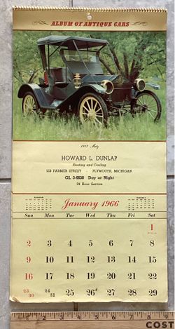 VINTAGE OLD CALENDARS ANTIQUE CARS AND A 1932 ONE ASKING $5 EACH