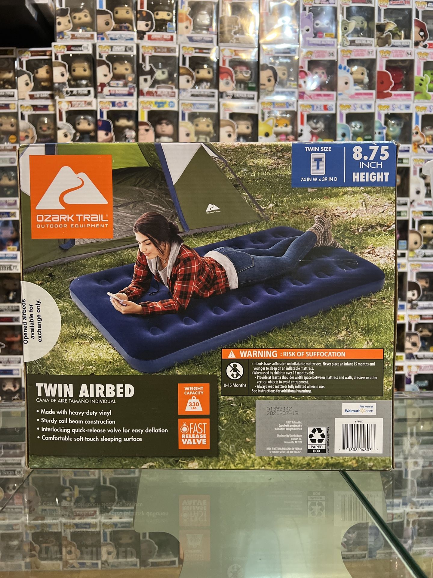 Ozark Trail Air Mattress Camping Inflatable Airbed Sleeping Twin Size Blue