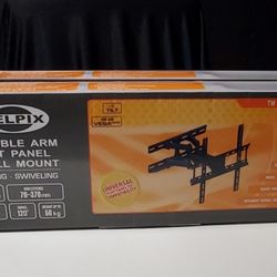 Tv Wall Mount 23" to 60" Brand New In Box Dual Arm LCD / LED TV Mount, 23 ~ 60in, Tilt & Rotate, Max 110 lbs, 70 ~ 370mm Extension, Black  Fit for mos