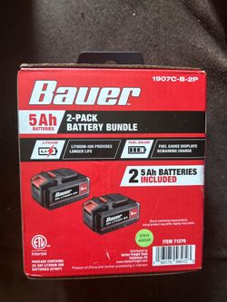 BAUER 2 PACK BATTERY  BUNDLE  5AH