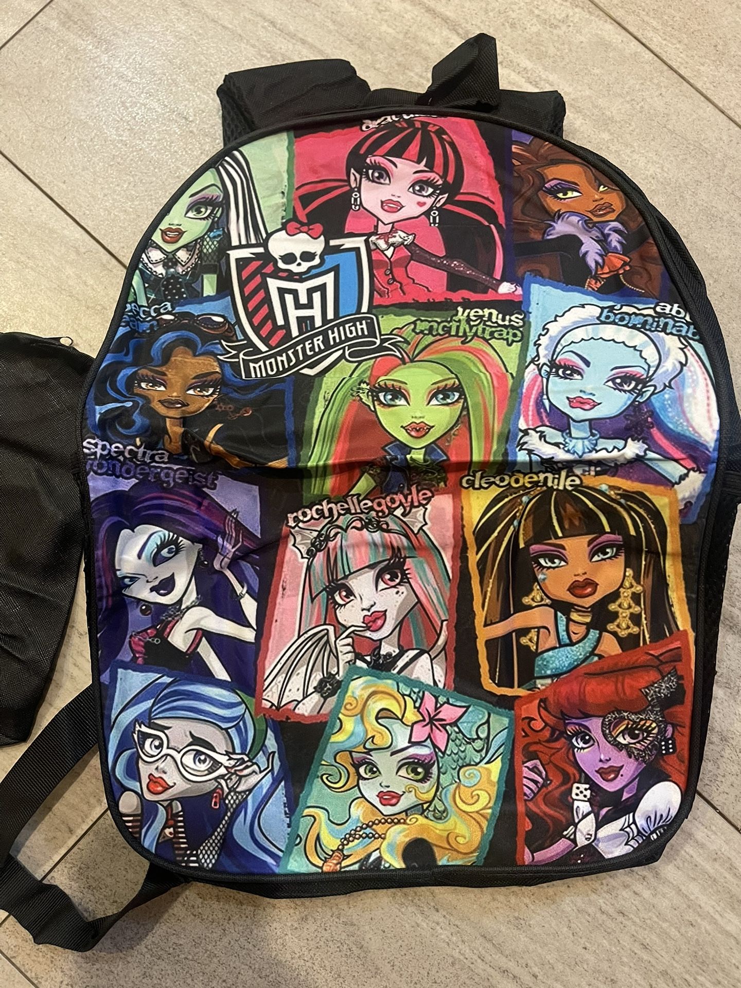 Monster High Cartoon Backpack Cute Large Capacity Casual School Unisex Laptop Bags Travel Sports Daypack Bookbags