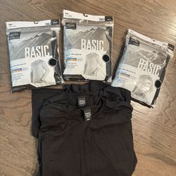 New! 2XL black t shirts and 3XL base layer tops