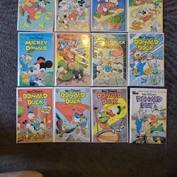 Disney Comic Book Lot of 12 Mickey Donald Duck Tales Scrooge Goofy