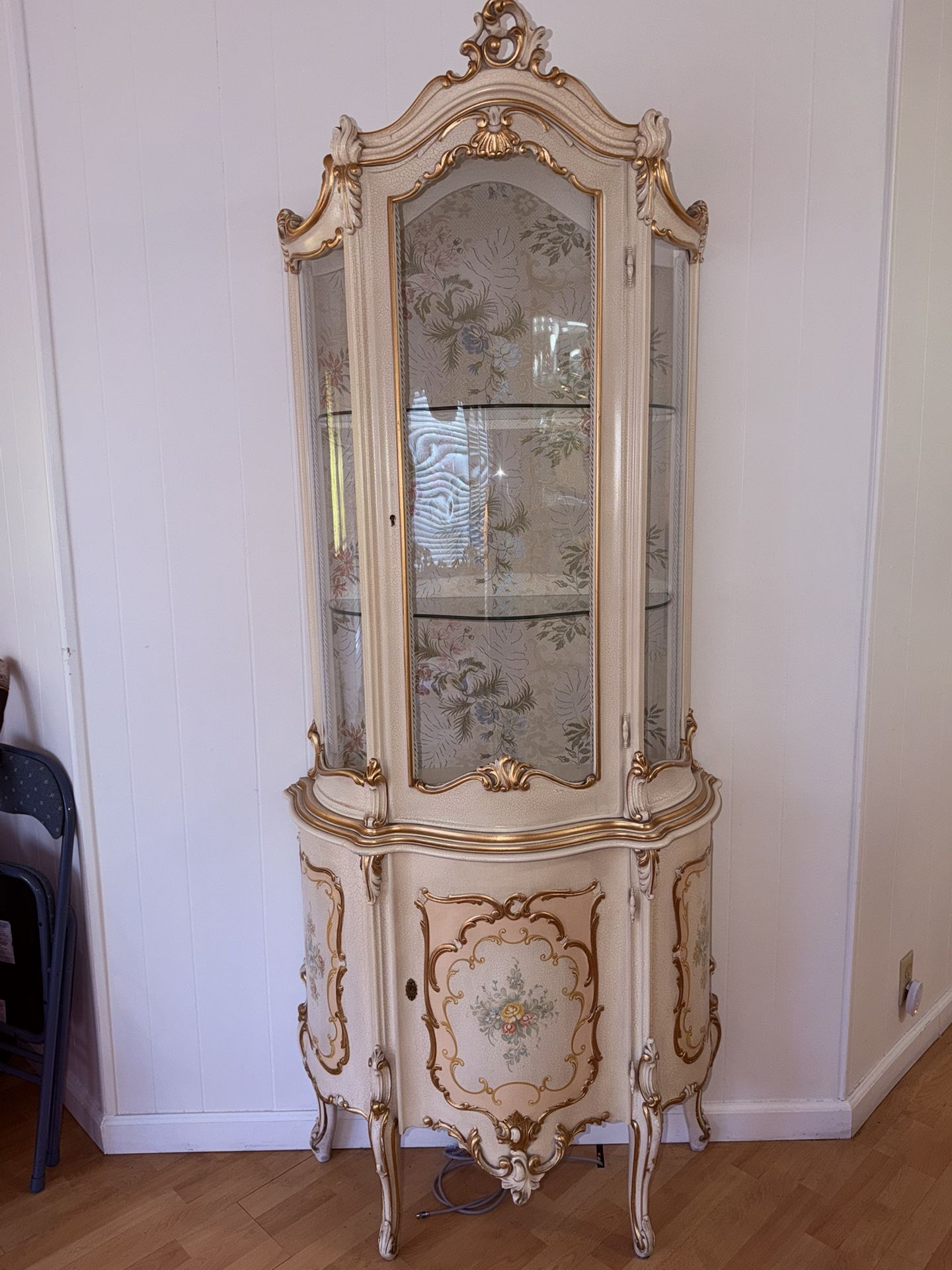 Antique Curio Cabinet W/ Keys