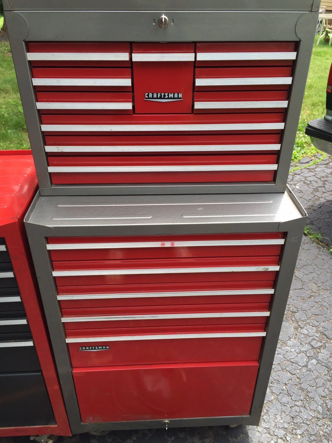 20 drawer gray craftsman tool chest from the 80s original