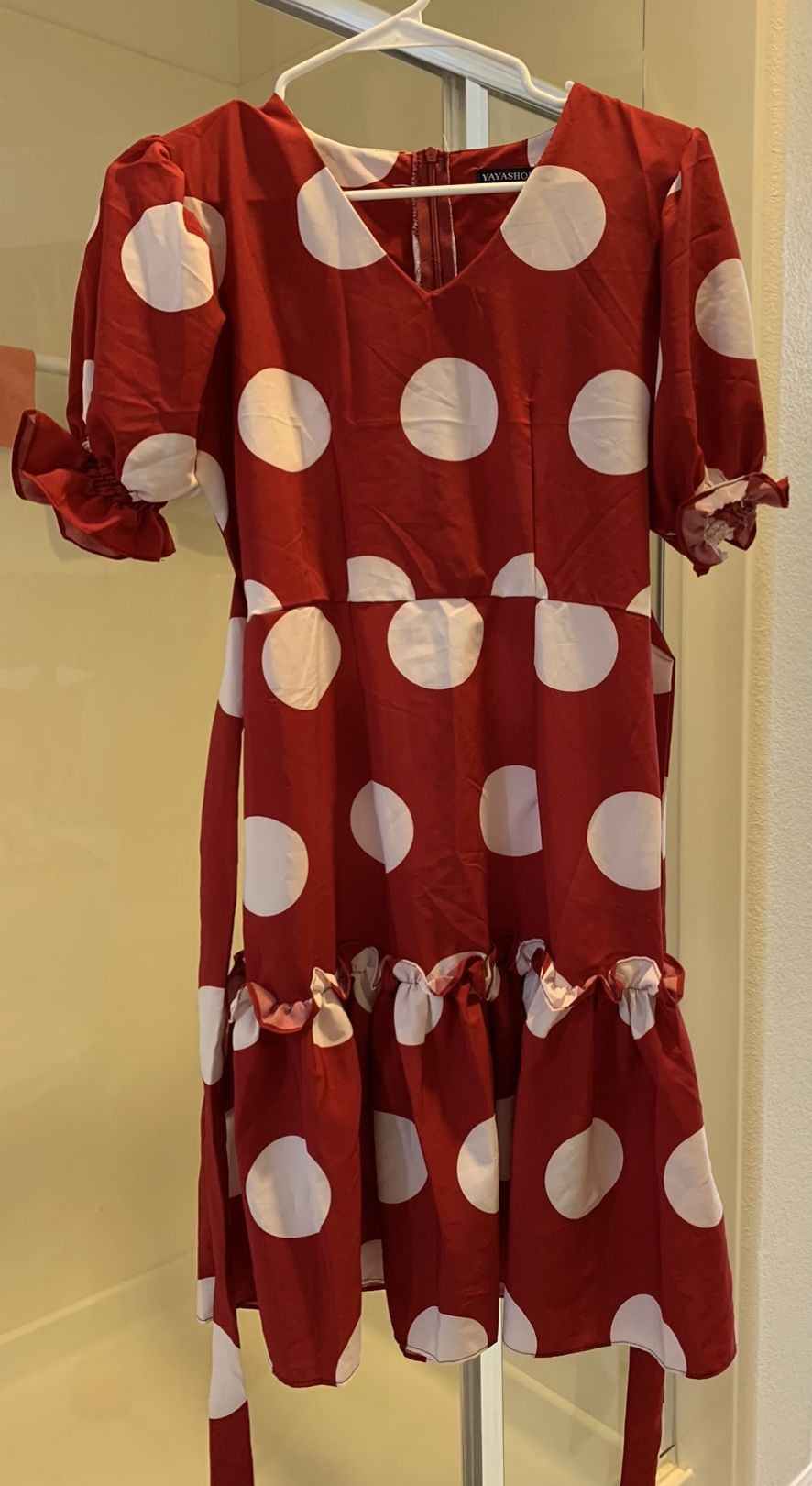 Red and White Polka Dots Dress