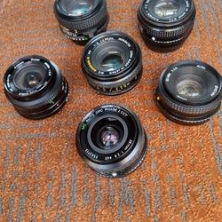 Vintage 28mm & 50mm Primes! Pentax K-mount/Minolta MD-mount $20$