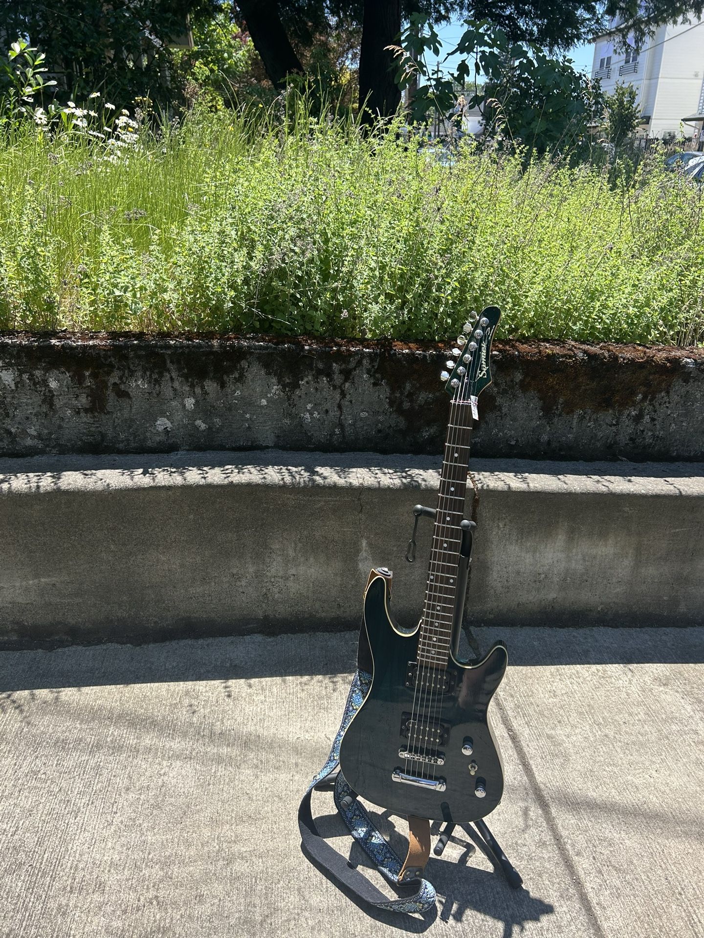 Samick LSR-25 Electric Guitar, Blue-Green