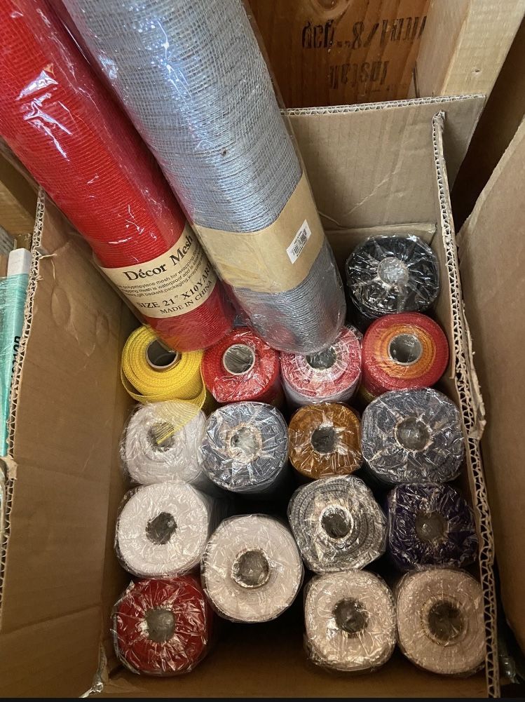 Deco Mesh for Wreaths For Sale ,and Racks , 2 Box Wires 16” 20”