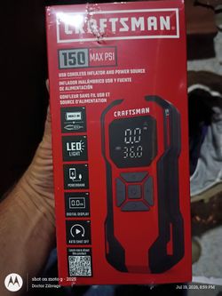Craftsman 150 Max PSI USB Cordless Inflator & Power Source