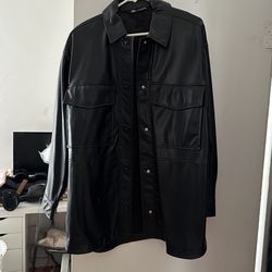 Zara Medium Leather Button Up 