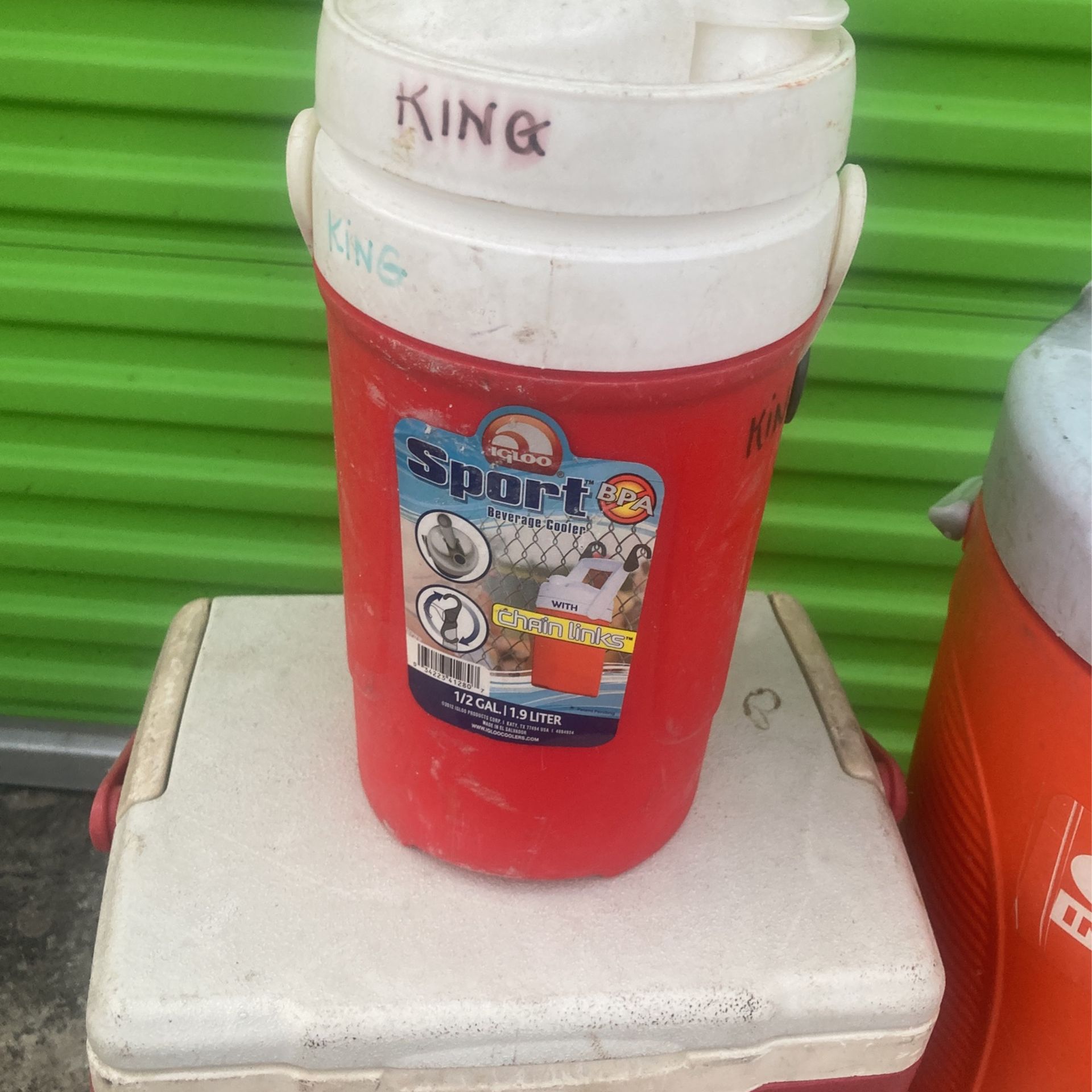 Set Of Coolers Job site Igloo Drinking Cooler Bait Fishing Construction