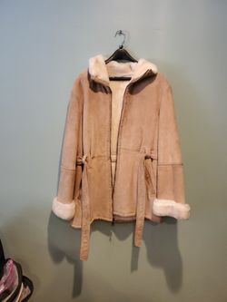 Woman Tan Leather Coat Wilson Leather Co.