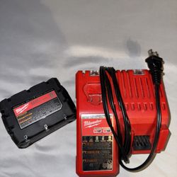 Milwaukee Battery And Charger 