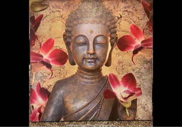 Canvas BUDDHA (perfect for hiding TV) $25 OBO