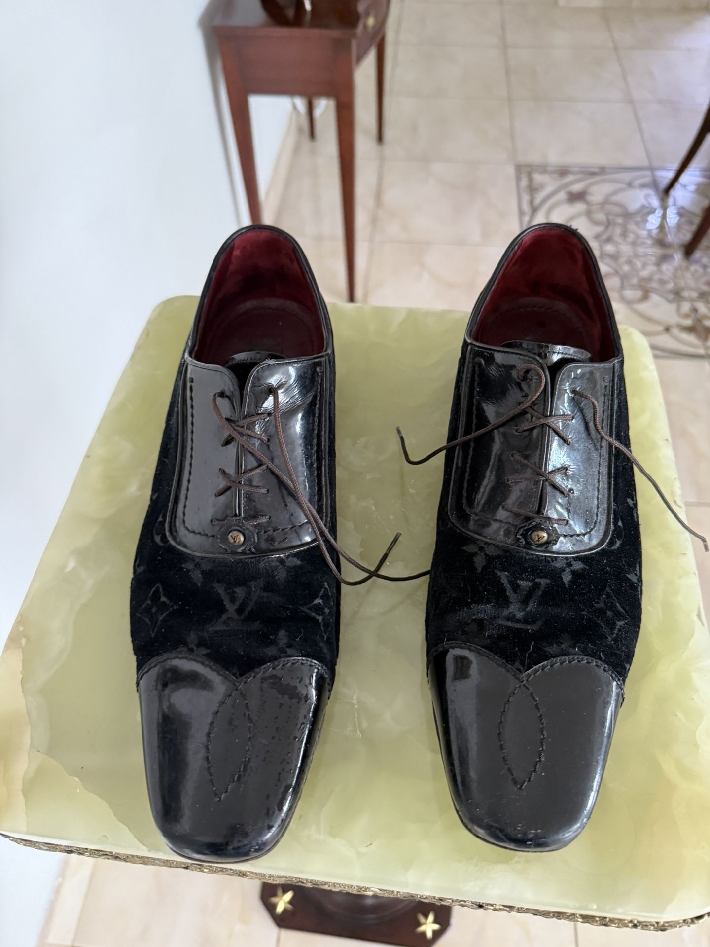 Men’s Italian Leather Oxford Dress Shoes – Size 10