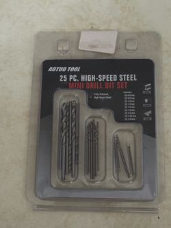 TOOL SHOP 25PC HIGH SPEED STEEL MINI DRILL BIT SET USA SELLER NEW