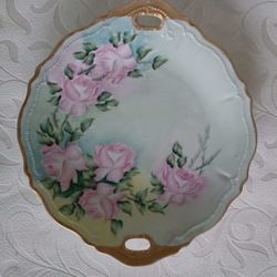 Antique O. & E.G. Porcelain Rose Platter