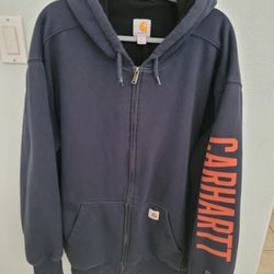 Carhartt Rain Defender Fleece Lined Fill Zip Hoodie XXL